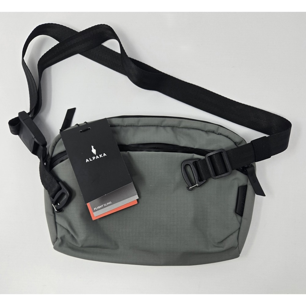 ALPAKA Flight Sling Crossbody Sling Bag Travel Grey Axoflux 210D 2L NWT